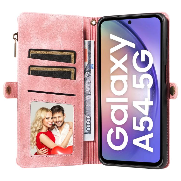For Samsung Galaxy A54 Fantasy Multifunctional Zipper Wallet Leather Phone Case