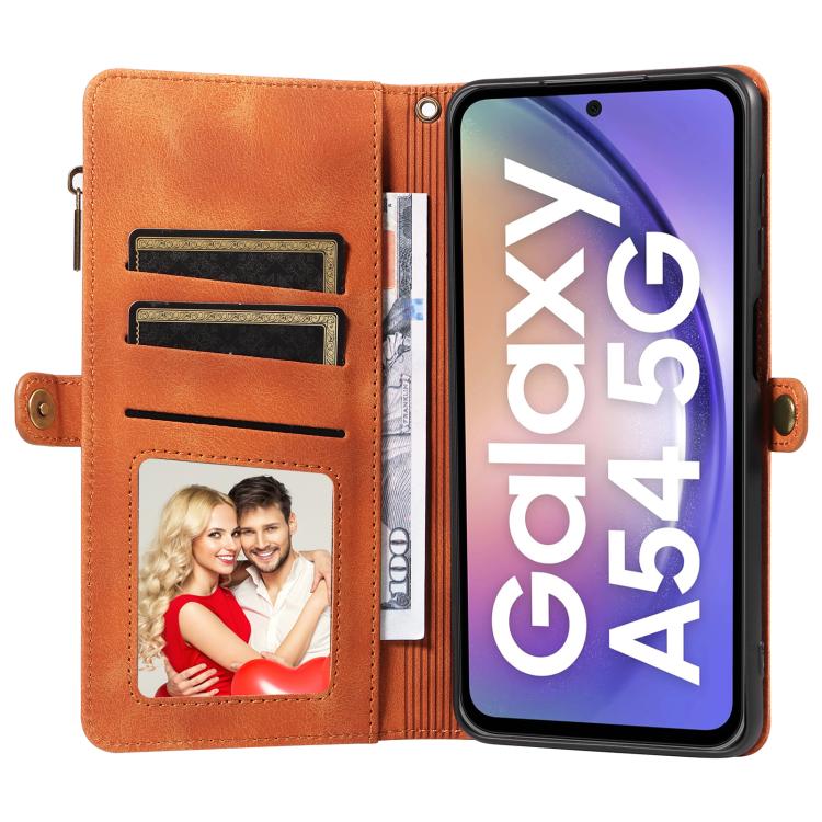For Samsung Galaxy A54 Fantasy Multifunctional Zipper Wallet Leather Phone Case