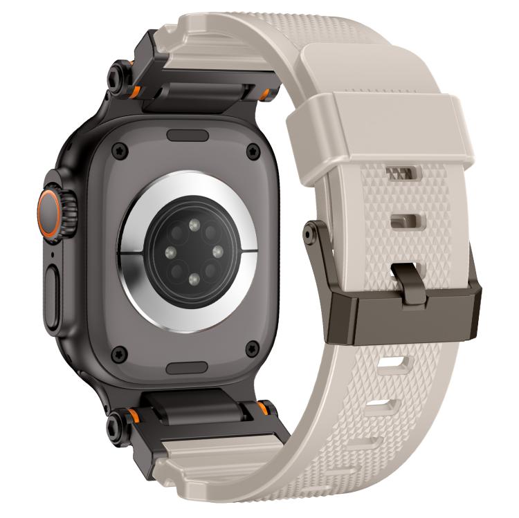 For Apple Watch 46mm / 49mm / 45mm / 44mm Kalebol Outdoor Explorer Metal Connector TPU Watch Band