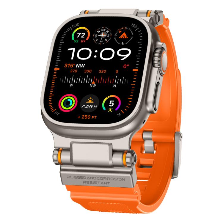 For Apple Watch 46mm / 49mm / 45mm / 44mm Kalebol Outdoor Explorer Metal Connector TPU Watch Band
