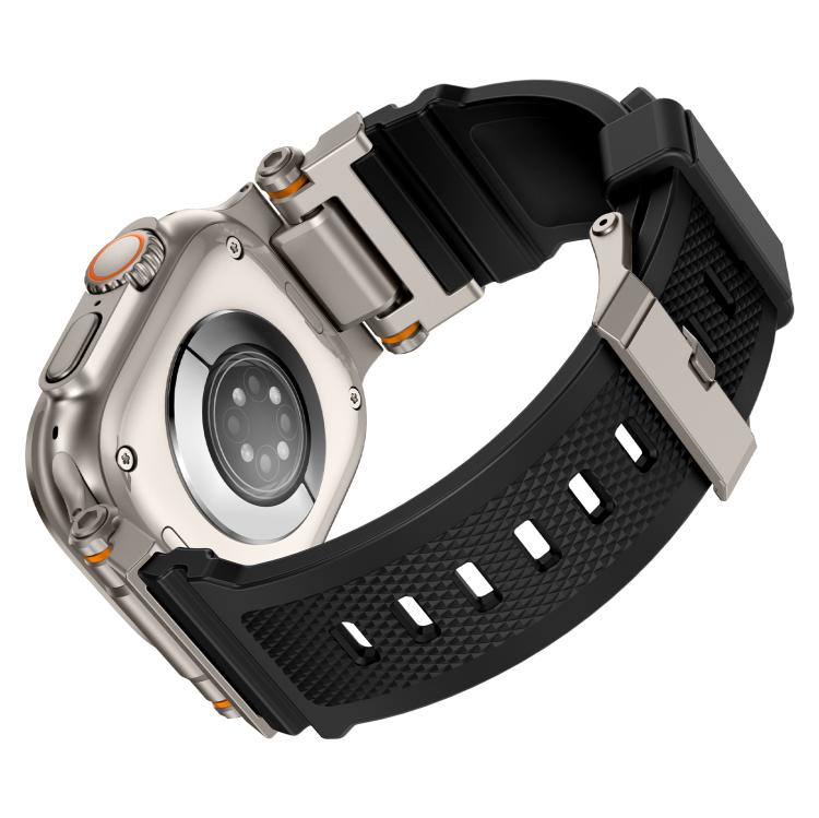 For Apple Watch 46mm / 49mm / 45mm / 44mm Kalebol Outdoor Explorer Metal Connector TPU Watch Band