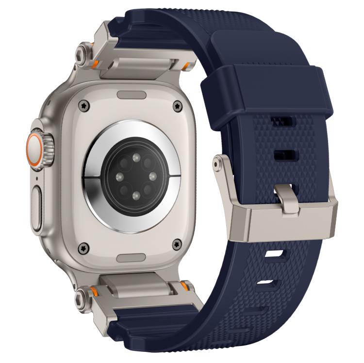 For Apple Watch 46mm / 49mm / 45mm / 44mm Kalebol Outdoor Explorer Metal Connector TPU Watch Band