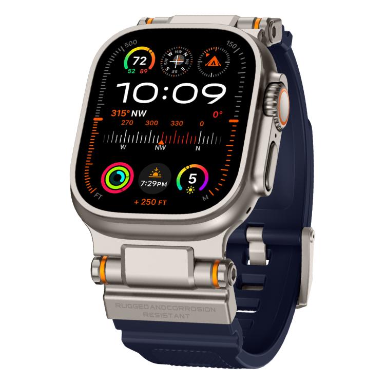 For Apple Watch 46mm / 49mm / 45mm / 44mm Kalebol Outdoor Explorer Metal Connector TPU Watch Band