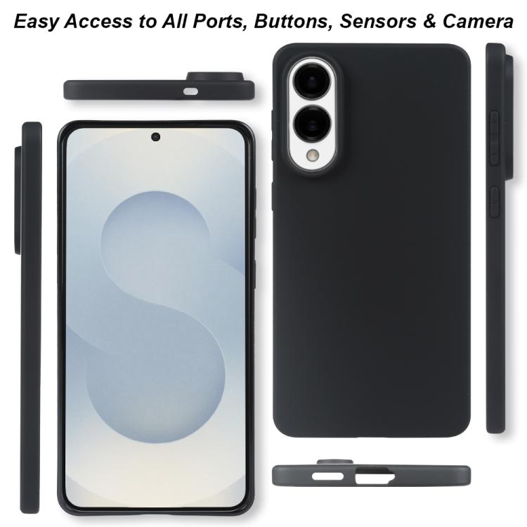 For Samsung Galaxy S25 Edge 5G RCS Single-sided Frosted TPU Phone Case - Black