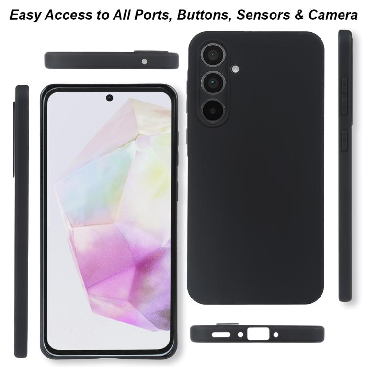 For Samsung Galaxy A35 5G RCS Single-sided Frosted TPU Phone Case - Black