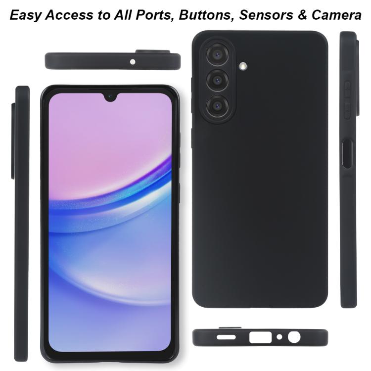 For Samsung Galaxy A15 RCS Single-sided Frosted TPU Phone Case - Black