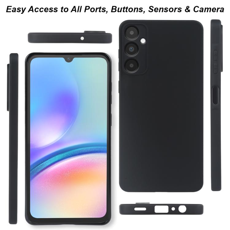 For Samsung Galaxy A05s RCS Single-sided Frosted TPU Phone Case - Black