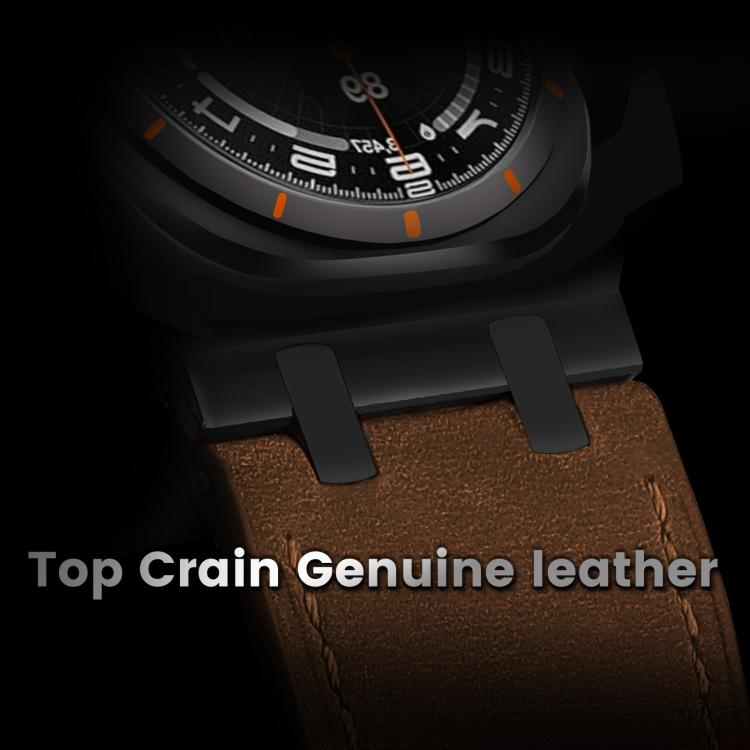 For Samsung Galaxy Watch Ultra 47mm / Ultra 2025 Crazy Horse Leather Watch Band