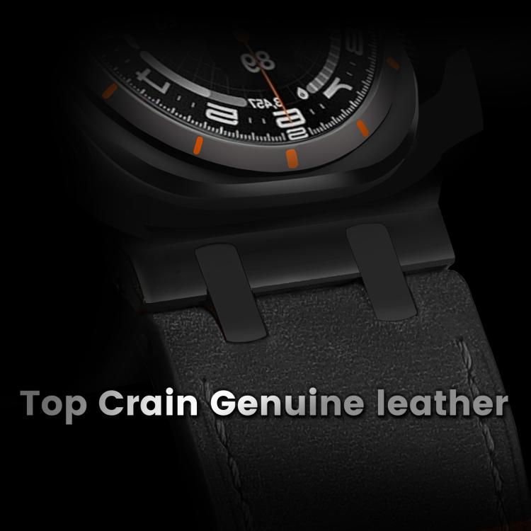 For Samsung Galaxy Watch Ultra 47mm / Ultra 2025 Crazy Horse Leather Watch Band