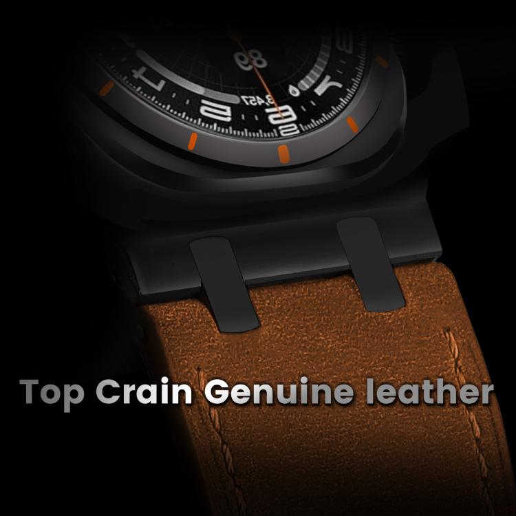 For Samsung Galaxy Watch Ultra 47mm / Ultra 2025 Crazy Horse Leather Watch Band