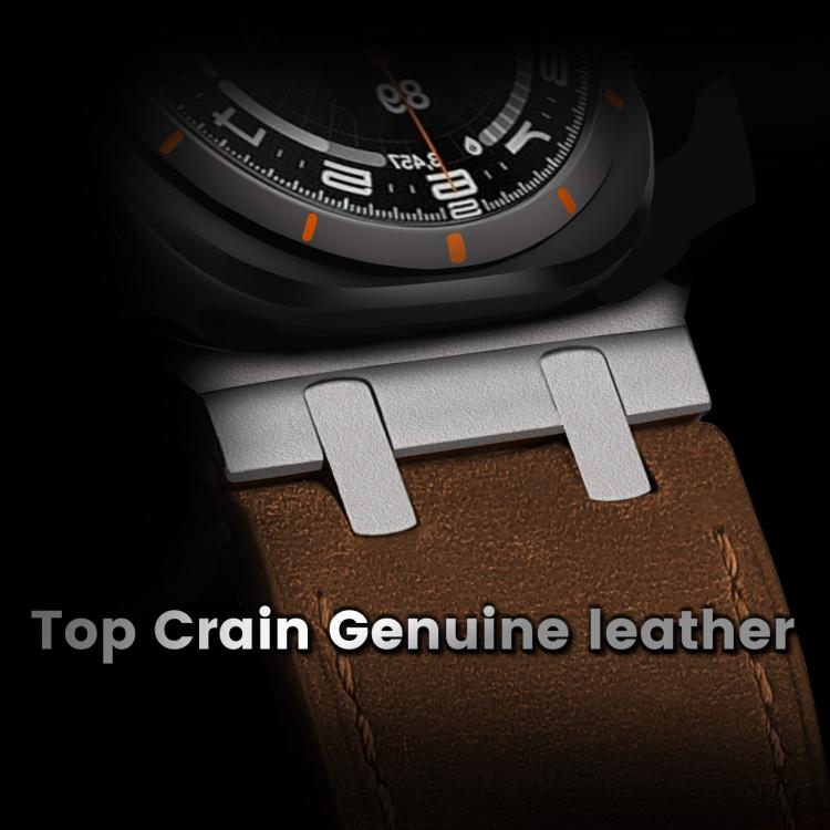 For Samsung Galaxy Watch Ultra 47mm / Ultra 2025 Crazy Horse Leather Watch Band