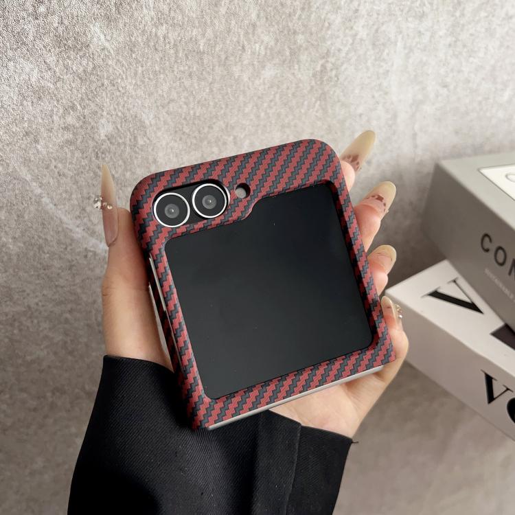 For Samsung Galaxy Z Flip5 Carbon Fiber PC MagSafe Phone Case