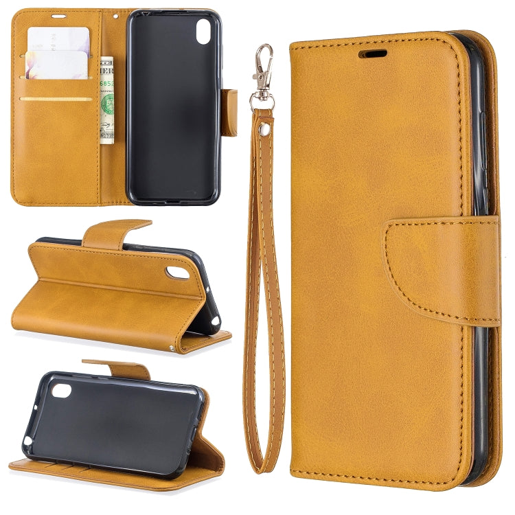 Retro Lambskin Texture Pure Color Horizontal Flip PU Leather Case for Huawei Y5 2019 & Honor 8s, with Holder & Card Slots & Wallet & Lanyard