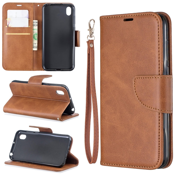Retro Lambskin Texture Pure Color Horizontal Flip PU Leather Case for Huawei Y5 2019 & Honor 8s, with Holder & Card Slots & Wallet & Lanyard