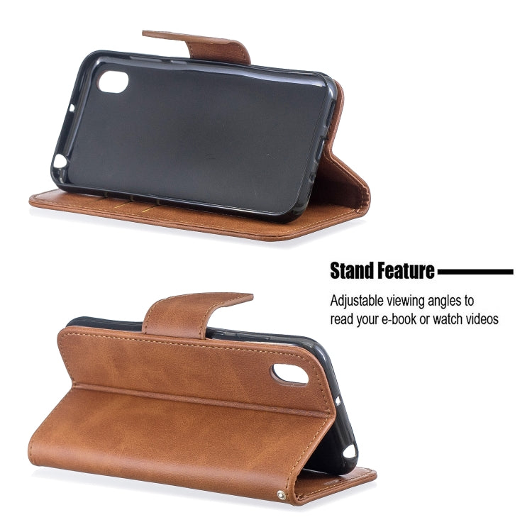 Retro Lambskin Texture Pure Color Horizontal Flip PU Leather Case for Huawei Y5 2019 & Honor 8s, with Holder & Card Slots & Wallet & Lanyard