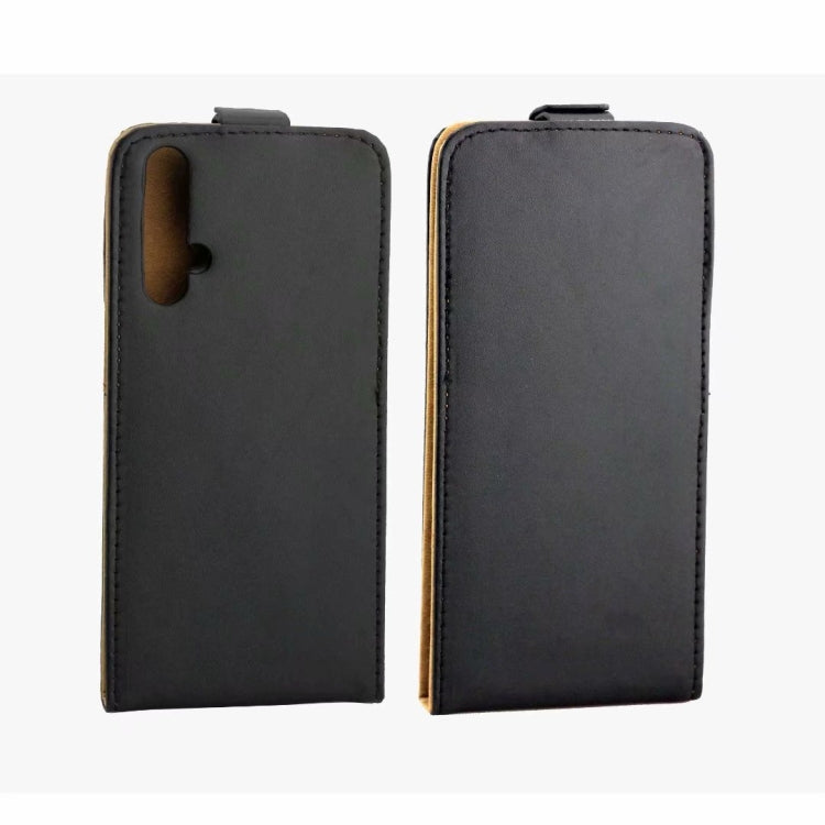 Business Style Vertical Flip TPU Leather Case with Card Slot for Huawei Honor 20(black)