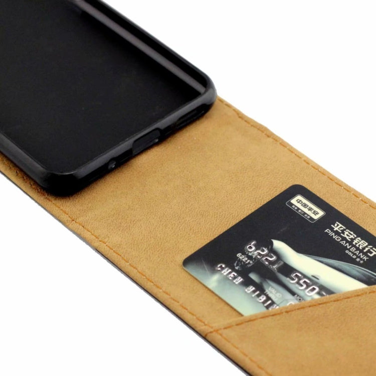 Business Style Vertical Flip TPU Leather Case with Card Slot for Huawei Honor 20(black)