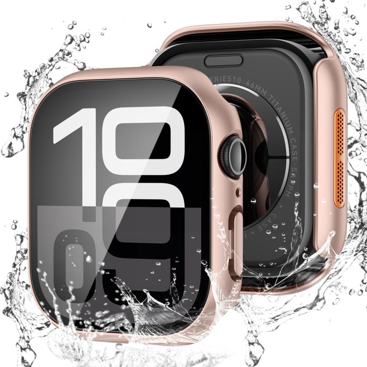 For Apple Watch Series 11 / 10 42mm Tempered Film Integrated PC Watch Protective Case