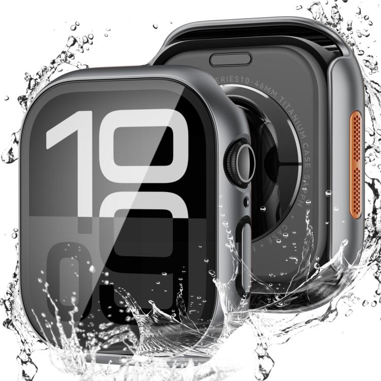 For Apple Watch Series 11 / 10 42mm Tempered Film Integrated PC Watch Protective Case