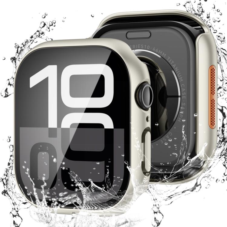 For Apple Watch Series 9 / 8 / 7 45mm Tempered Film Integrated PC Watch Protective Case