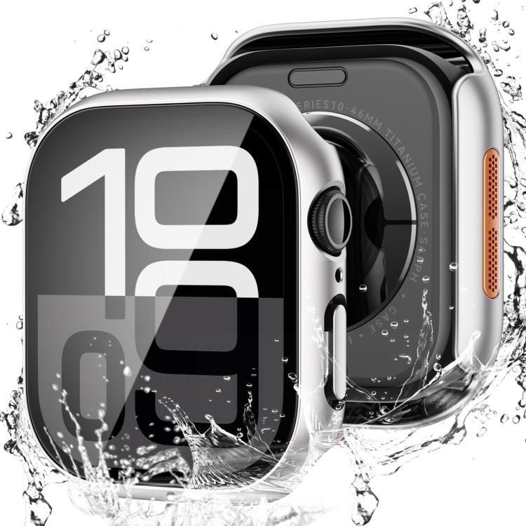For Apple Watch Series 9 / 8 / 7 45mm Tempered Film Integrated PC Watch Protective Case