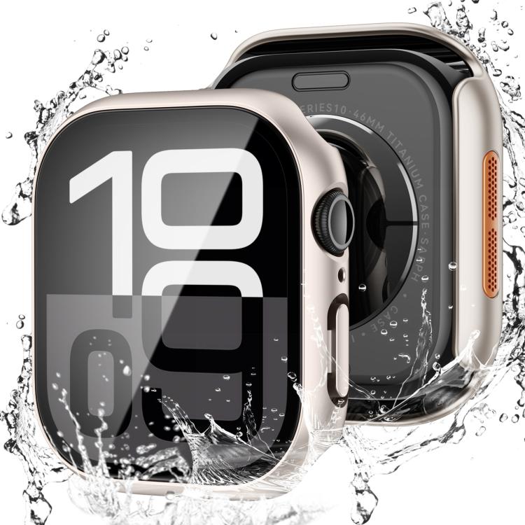 For Apple Watch Series 9 / 8 / 7 41mm Tempered Film Integrated PC Watch Protective Case