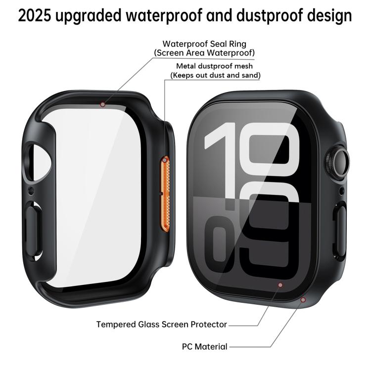 For Apple Watch Series 6 / 5 / 4 & SE 40mm Tempered Film Integrated PC Watch Protective Case
