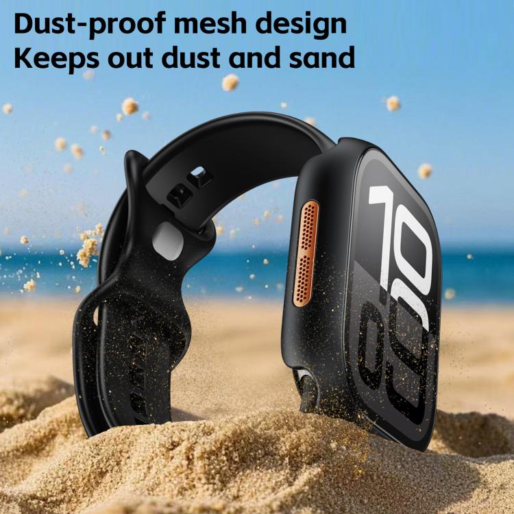 For Apple Watch Series 11 / 10 42mm Tempered Film Integrated PC Watch Protective Case