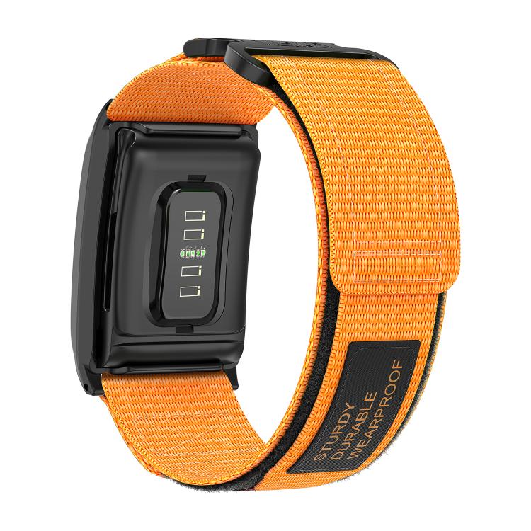 For WHOOP 4.0 Two Sections Hook And Loop Fastener Nylon Watch Band