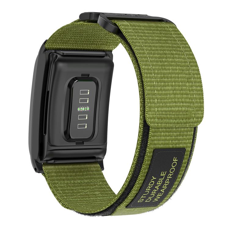 For WHOOP 4.0 Two Sections Hook And Loop Fastener Nylon Watch Band