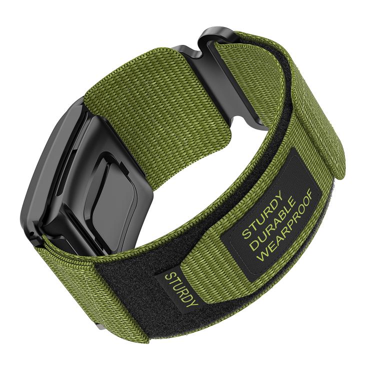 For WHOOP 4.0 Two Sections Hook And Loop Fastener Nylon Watch Band