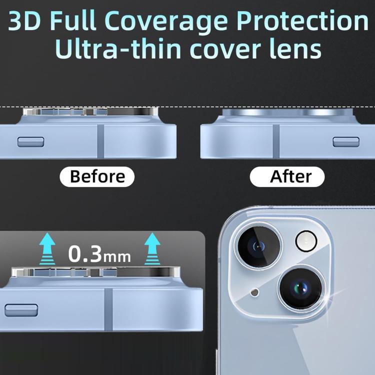 For iPhone 14 Kalebol Transparent One Piece Lens Protection Film