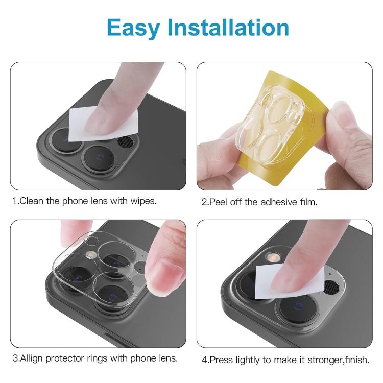 For iPhone 15 Plus Kalebol Transparent One Piece Lens Protection Film