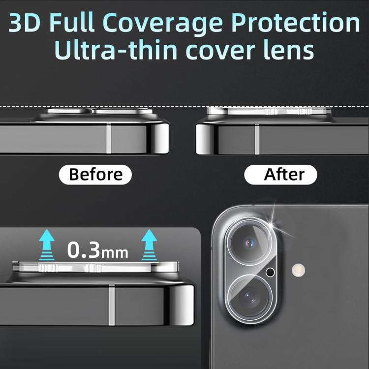 For iPhone 17 Kalebol Transparent One Piece Lens Protection Film
