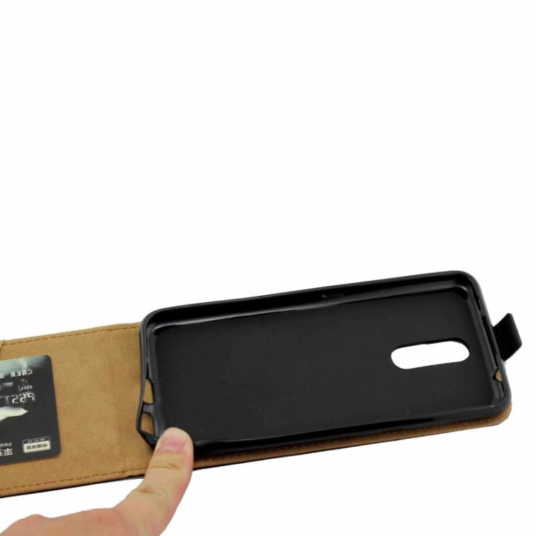 Business Style Vertical Flip TPU Leather Case  with Card Slot for Nokia 3.2(black)