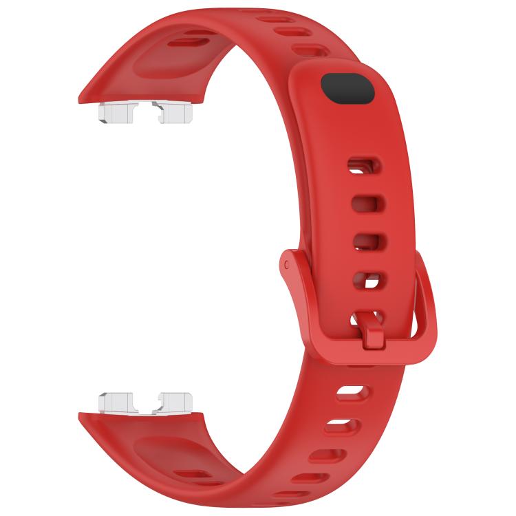 For Huawei Band 10 / 9 / 8 Metal Head Black Nail Button Glossy Silicone Watch Band
