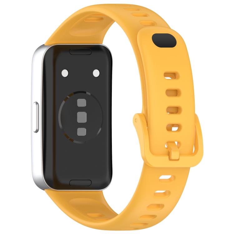 For Huawei Band 10 / 9 / 8 Metal Head Black Nail Button Glossy Silicone Watch Band