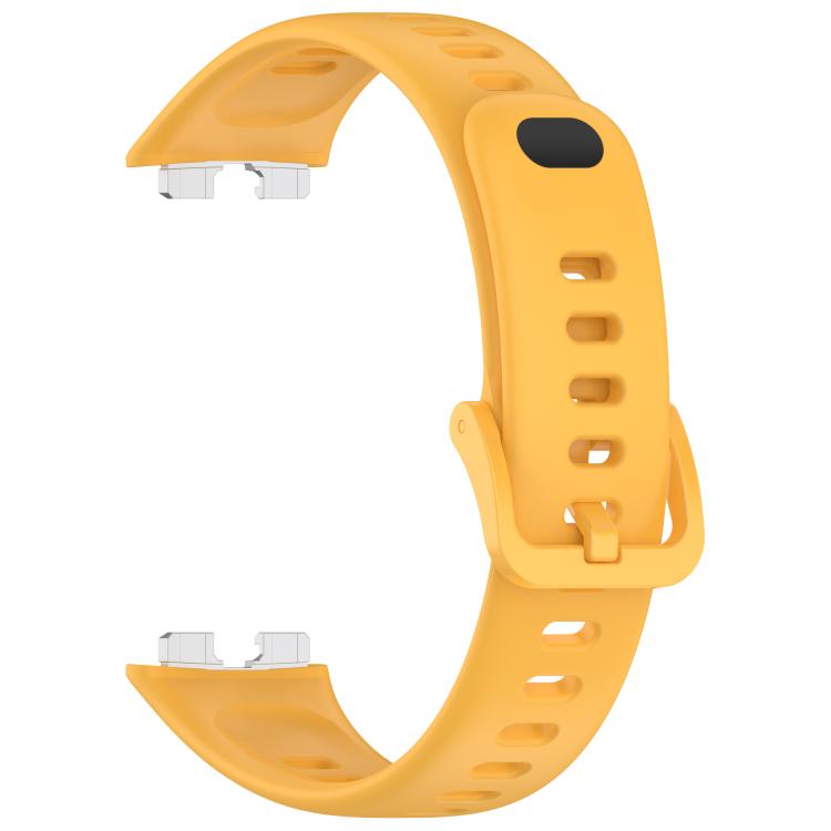 For Huawei Band 10 / 9 / 8 Metal Head Black Nail Button Glossy Silicone Watch Band