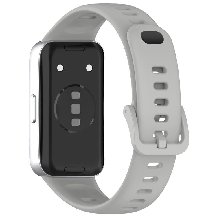 For Huawei Band 10 / 9 / 8 Metal Head Black Nail Button Glossy Silicone Watch Band