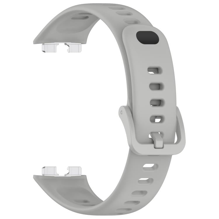 For Huawei Band 10 / 9 / 8 Metal Head Black Nail Button Glossy Silicone Watch Band