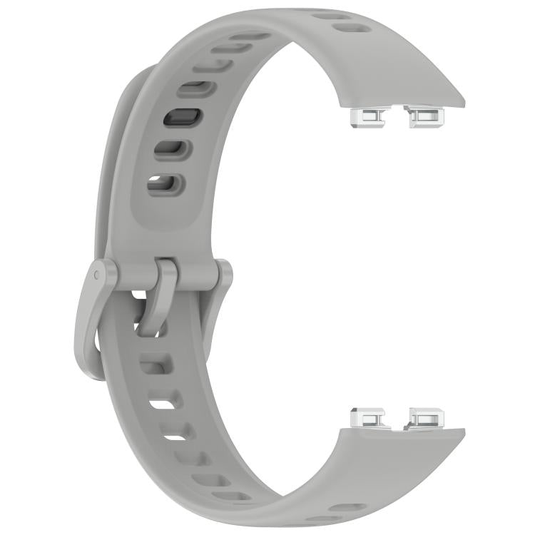 For Huawei Band 10 / 9 / 8 Metal Head Black Nail Button Glossy Silicone Watch Band