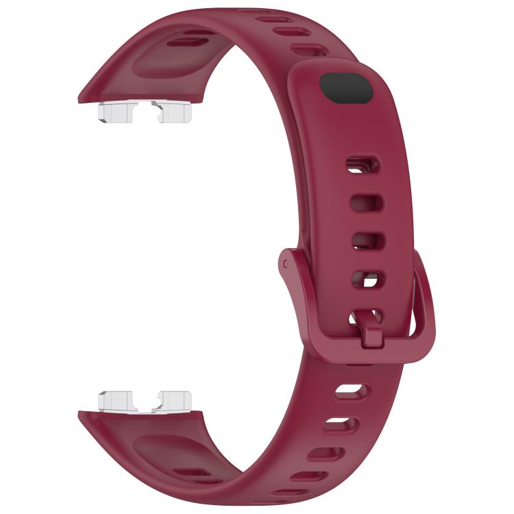 For Huawei Band 10 / 9 / 8 Metal Head Black Nail Button Glossy Silicone Watch Band