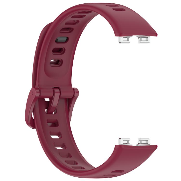 For Huawei Band 10 / 9 / 8 Metal Head Black Nail Button Glossy Silicone Watch Band