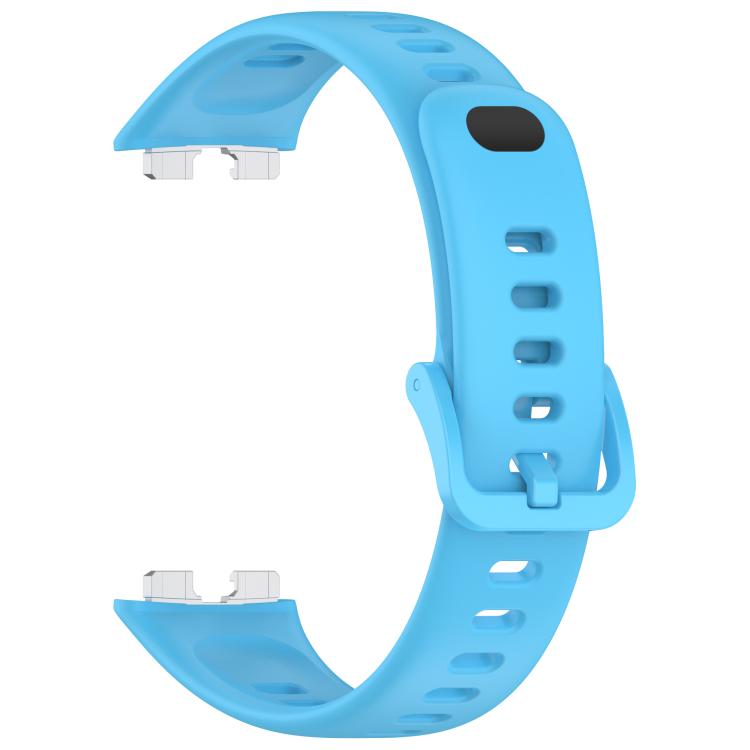 For Huawei Band 10 / 9 / 8 Metal Head Black Nail Button Glossy Silicone Watch Band