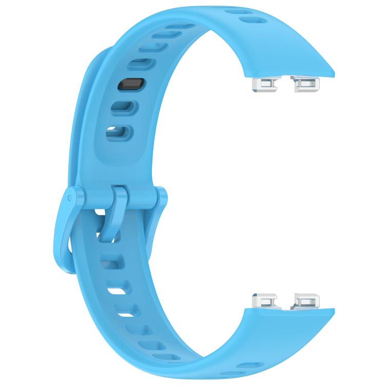 For Huawei Band 10 / 9 / 8 Metal Head Black Nail Button Glossy Silicone Watch Band