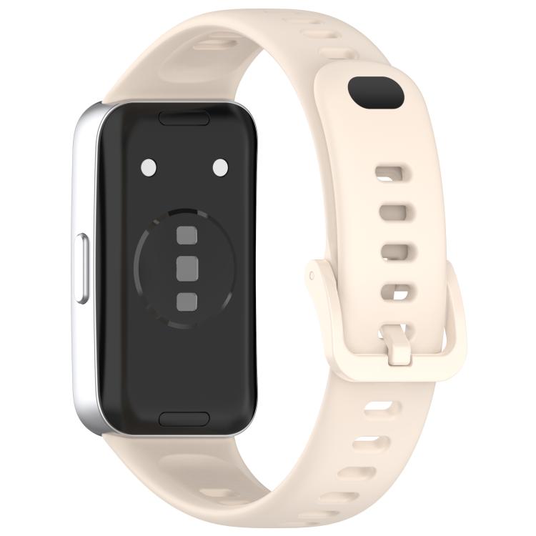 For Huawei Band 10 / 9 / 8 Metal Head Black Nail Button Glossy Silicone Watch Band