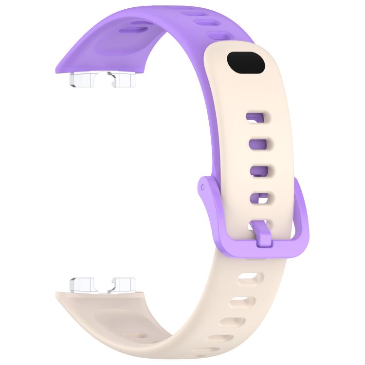 For Huawei Band 10 / 9 / 8 Metal Head Black Nail Button Glossy Silicone Watch Band