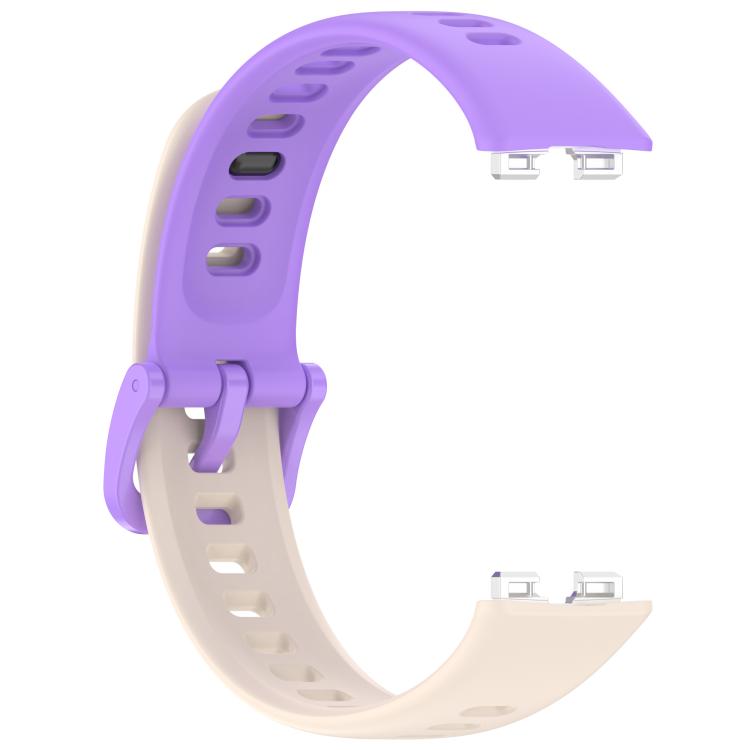 For Huawei Band 10 / 9 / 8 Metal Head Black Nail Button Glossy Silicone Watch Band