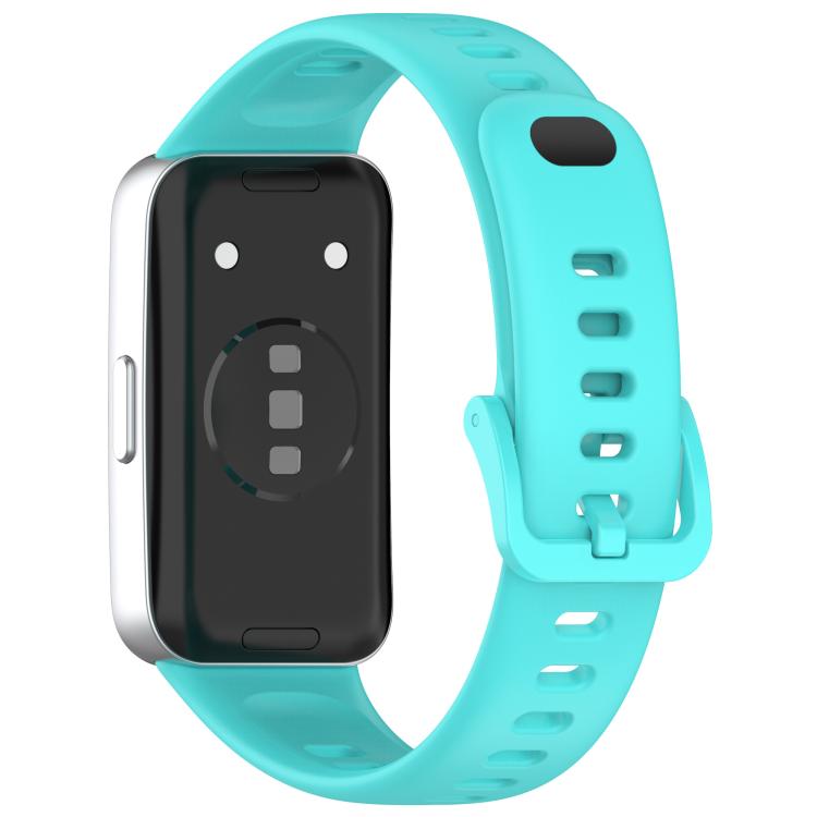 For Huawei Band 10 / 9 / 8 Metal Head Black Nail Button Glossy Silicone Watch Band