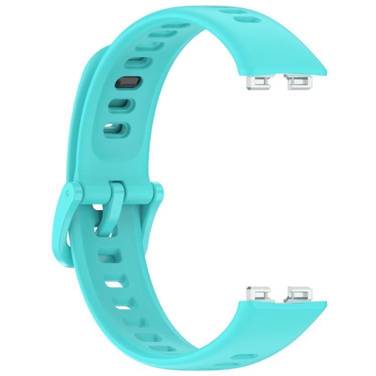 For Huawei Band 10 / 9 / 8 Metal Head Black Nail Button Glossy Silicone Watch Band